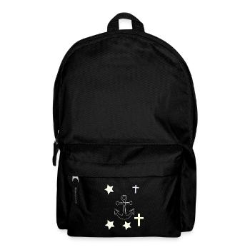 Anchors, stars and crosses - Backpack - black - Front