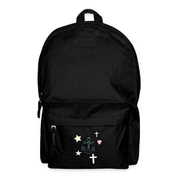 Pastel Anchor with Stars and Heart - Backpack - black - Front