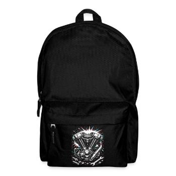 Motorcycle Engine Screwdriver Tuning Design - Backpack - black - Front