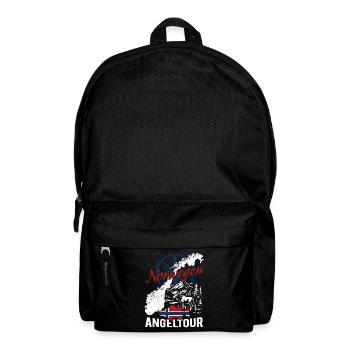 Norwegen Angeltour - Angler Geschenk - Rucksack - Schwarz - Vorne