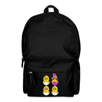 Cooles Punk Küken Sei Anders Lustiges Ostern Motiv - Rucksack - Schwarz - Vorne
