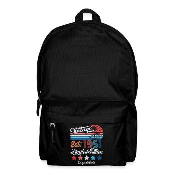 1951 Vintage Birthday Gift 75th Birthday 75 Years - Rucksack - Schwarz - Vorne