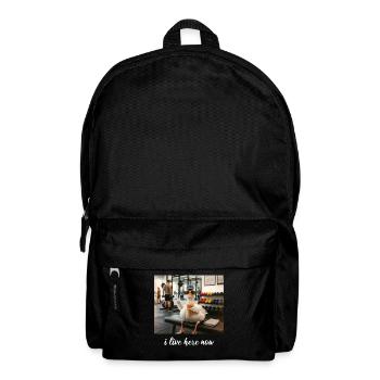 Ich wohne jetzt hier Goose Gym Workout - Rucksack - Schwarz - Vorne