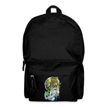 Astronaut Moon Vacation Shirt - Backpack - black - Front