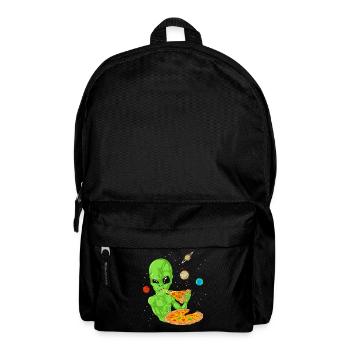 Alien Pizza Space Shirt - Backpack - black - Front