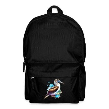 Blue-footed boobies motif - Backpack - black - Front
