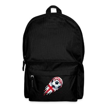 Rot-Weiß schmelzender Eiscreme-Fußballball-Kunst - Rucksack - Schwarz - Vorne