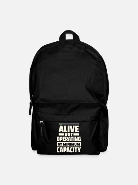 Ausgebrannter Millennial, Müder Erwachsener, - Rucksack - Schwarz