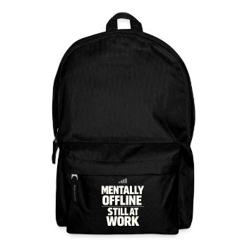 Burnt-out millennial, tired adult, - Backpack - black - Front