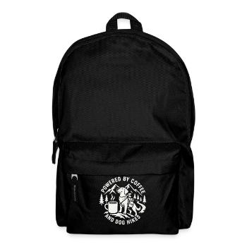 Powered By Coffee And Dog Hikes Design - Backpack - black - Front