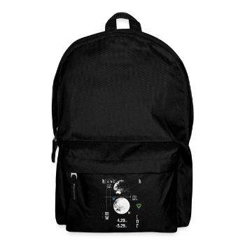 Futuristic HUD World Map Coordinates - Backpack - black - Front