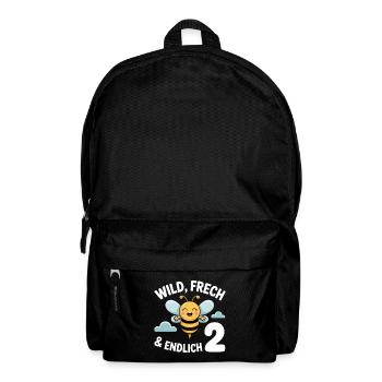 Bienchen Endlich 2 Jahre Mädchen Geburtstagsmotiv - Rucksack - Schwarz - Vorne