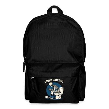 Lustiges Dad Shirt Skelett Toilette Humor - Rucksack - Schwarz - Vorne