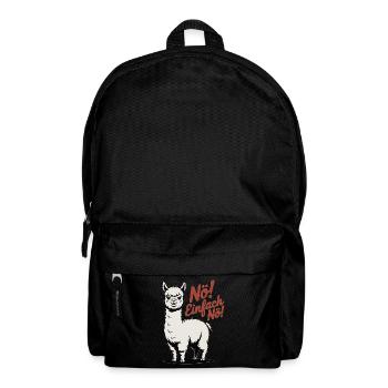 Lama Shirt Nö Einfach Nö - Rucksack - Schwarz - Vorne