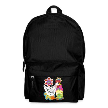 hen cake coffee break coffee chicken - Backpack - black - Front