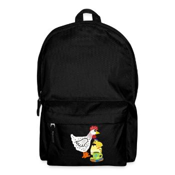 Frühstück Huhn Kuchen Küken Duo - Rucksack - Schwarz - Vorne