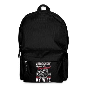 Motorcycle Secret Heart Sweetheart Biker Freedom - Backpack - black - Front