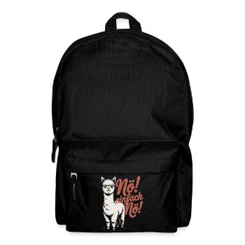 Nö einfach Nö Shirt mit Lama - Geschenk Lama Fans - Rucksack - Schwarz - Vorne