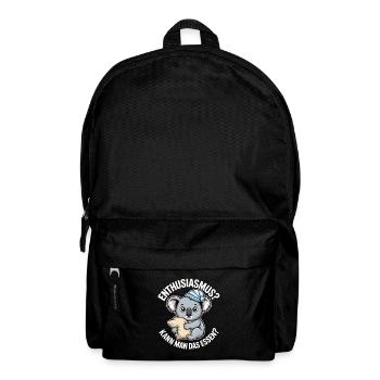 Enthusiasm you can eat tired koala - Backpack - black - Front