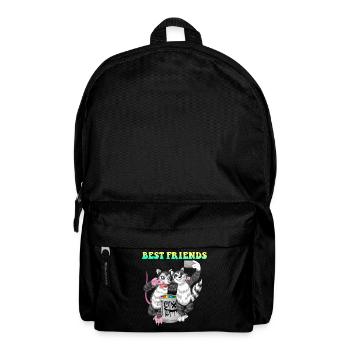 Best Friends Opossum And Raccoon Funny Trash Pals - Backpack - black - Front