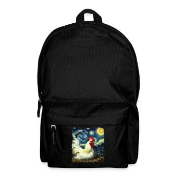 Leghorn Hühner Starry Night - Rucksack - Schwarz - Vorne
