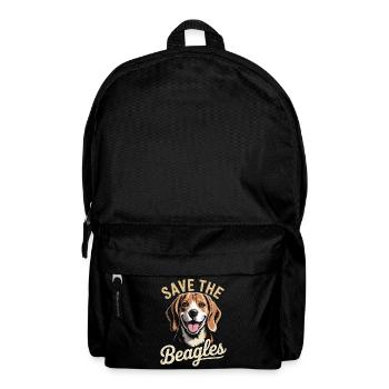 Rettet die Beagles - Rucksack - Schwarz - Vorne
