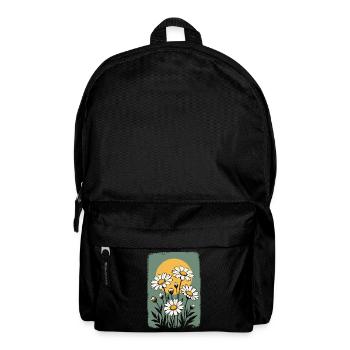 Gänseblümchen im Sonnenkreis - Rucksack - Schwarz - Vorne