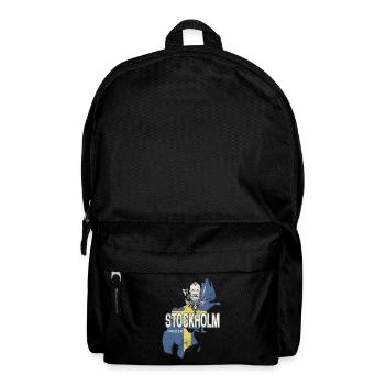 Stockholm in Schweden Provinz Landkarte Souvenir - Rucksack - Schwarz - Vorne
