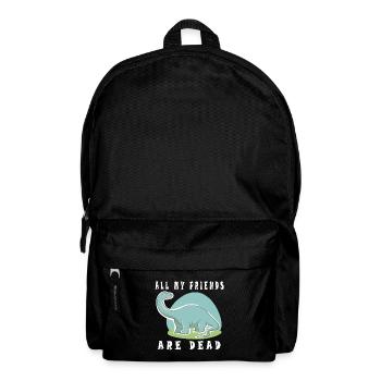 Alle meine Freunde sind tot, Dino - Rucksack - Schwarz - Vorne