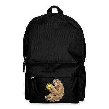 Faultier Kaffee Tasse - Rucksack - Schwarz - Vorne