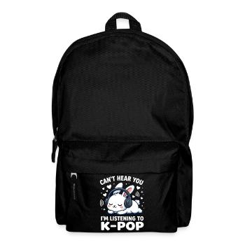 Je ne t’entends pas, j’écoute de la musique de fans de K-Pop - Sac à dos - noir - Devant