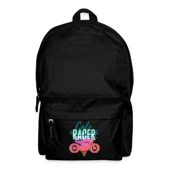 Motorrad – Geschenkidee Café Racer Retro - Rucksack - Schwarz - Vorne