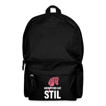 Hobby Horse | Mein Pferd hat Stil | Sport - Rucksack - Schwarz - Vorne