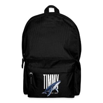 Timmy Whale Est 2026 Humpback Whale Shirt - Backpack - black - Front