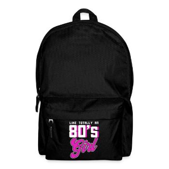 80er Neon Girl Retro-T-Shirt - Rucksack - Schwarz - Vorne