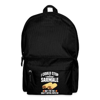  Sarmale Control Inspector Romanian Snack Dish - Backpack - black - Front