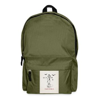 Vogelscheuche Ich halte die Stellung - Rucksack - Olivgrün - Vorne