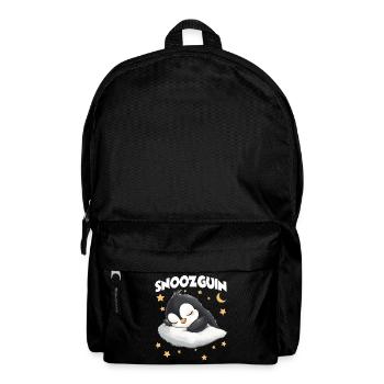 Snoozguin Pinguin Schlafmützen Langschläfer - Rucksack - Schwarz - Vorne