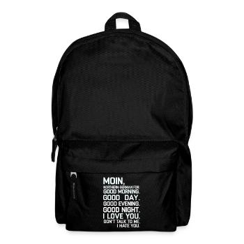 Moin Norddeutsch Gefühlsmix Design - Backpack - black - Front