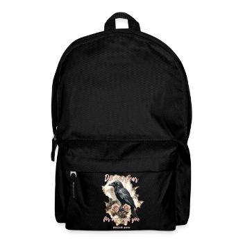 Rabe Christliches Zitat - Rucksack - Schwarz - Vorne