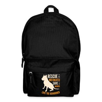 Rescue The Abandoned Dog Emblem - Backpack - black - Front