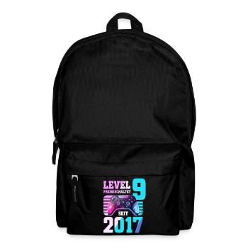 9. Geburtstag Junge Mädchen 2017 Gaming Level 9 - Rucksack - Schwarz - Vorne