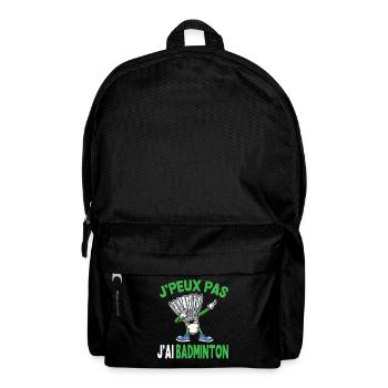 Je Peux Pas J’Ai Badminton - Sac à dos - noir - Devant