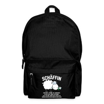 Schäffin - Alpha Schaf mit Sonnenbrille - Rucksack - Schwarz - Vorne