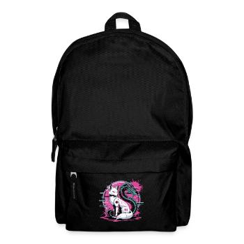 Cyberpunk Fox and Dragon Anime Gamer Otaku - Backpack - black - Front