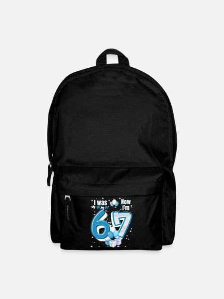 I was 6 Now Im 7 Birthday Shirt Kids 7 Birthday - Backpack - black