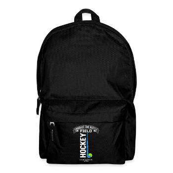 Field Hockey Motivation Hustle Saying - Backpack - black - Front