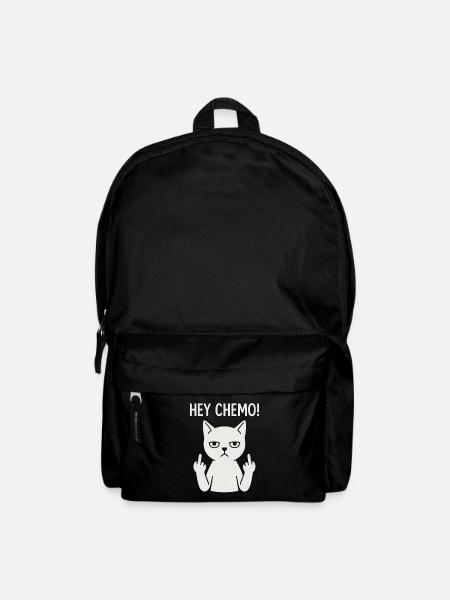 Freche Chemo-Unterstützungskatze - Rucksack - Schwarz