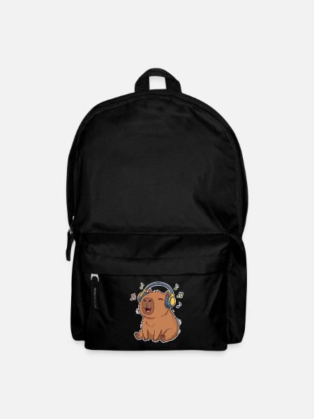 Capybara Musik Singen - Rucksack - Schwarz