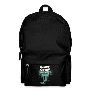 Wander Slowly Slow Hiking Forest - Backpack - black - Front